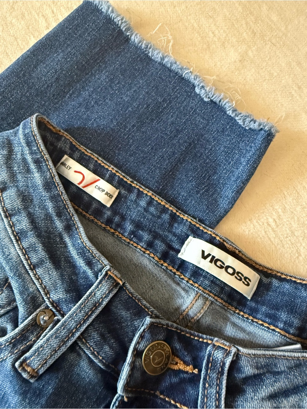 Vigoss Marley Crop Boot Dark Blue Jeans